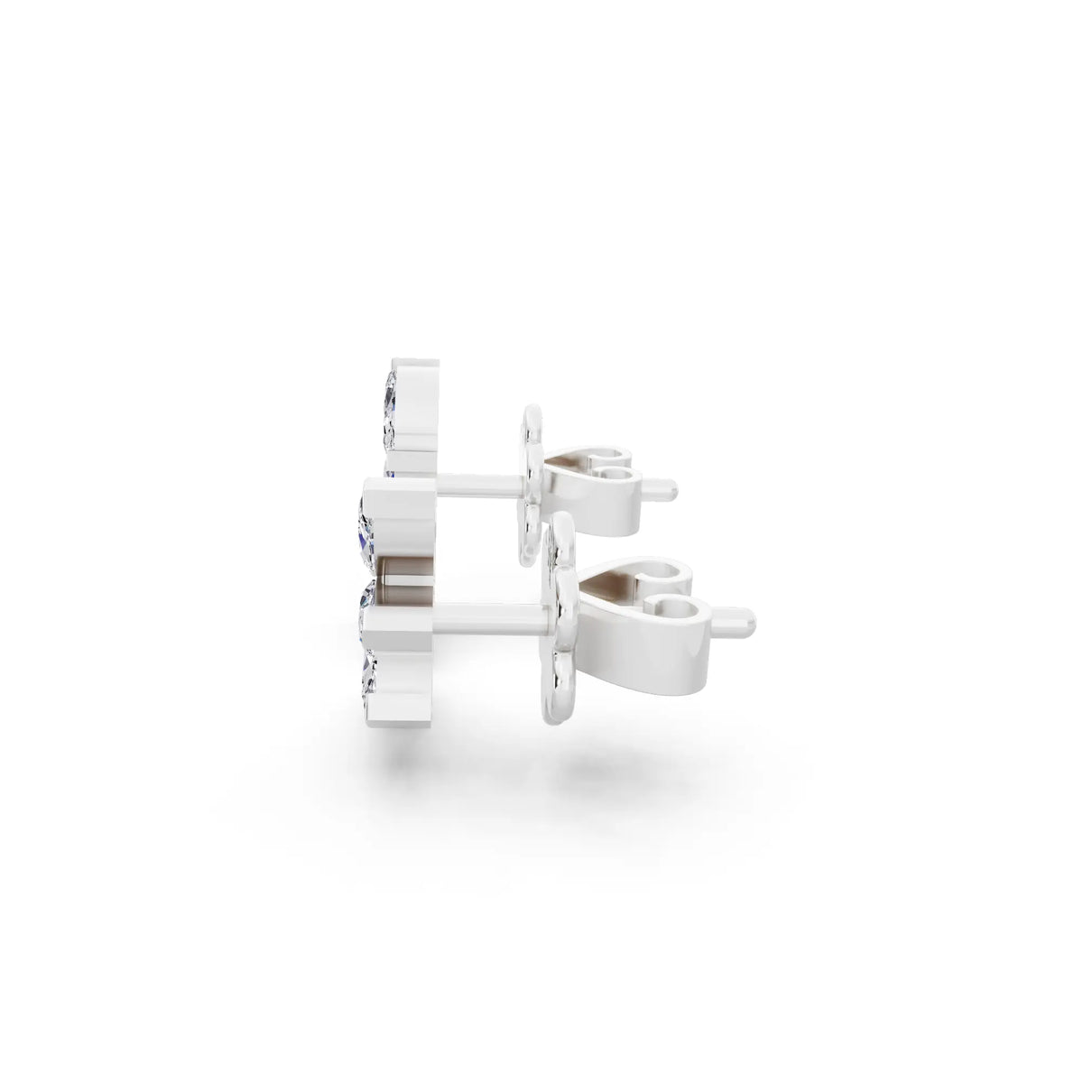 Lab Grown Diamond Mixed Climber Earrings, right side view
