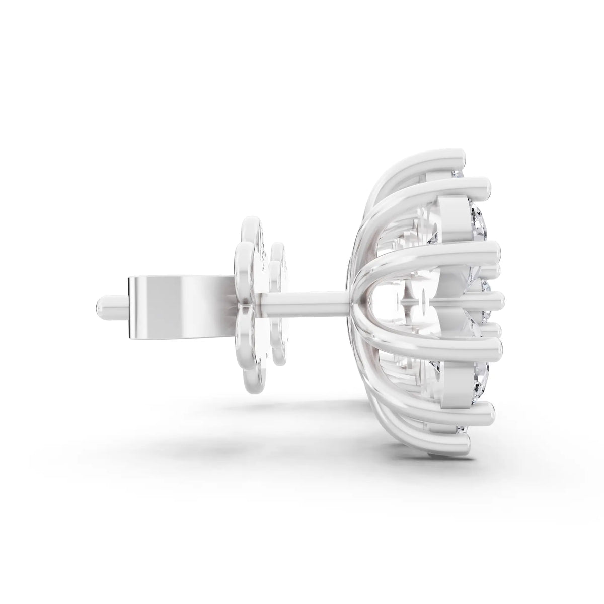 Lab Grown Diamond Drop Earrings, side view