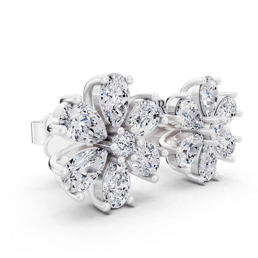 Lab Grown Diamond Drop Earrings, top view