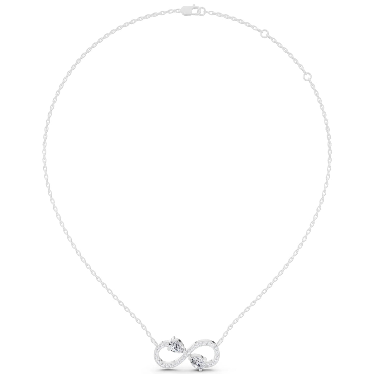 Infinity Pear Lab Grown Diamond Pendant, view 6