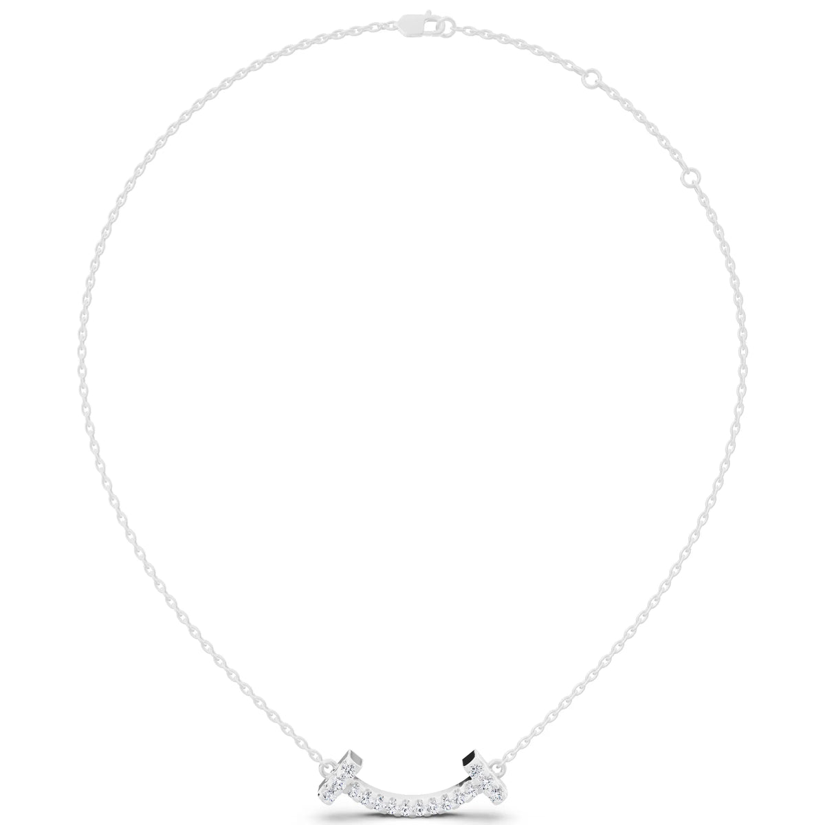 Curved Bar Lab Grown Diamond Pendant, view 6