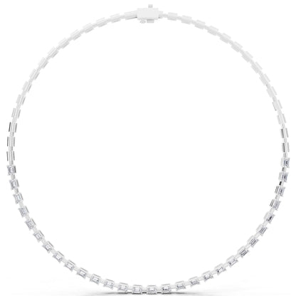 Statement Emerald Cut Brilliant Lab Grown Diamond Necklace