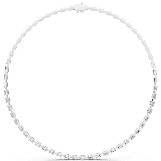 Statement Emerald Cut Brilliant Lab Grown Diamond Necklace