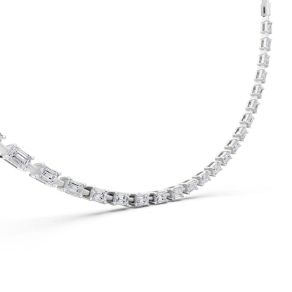 Statement Emerald Cut Brilliant Lab Grown Diamond Necklace, view 5