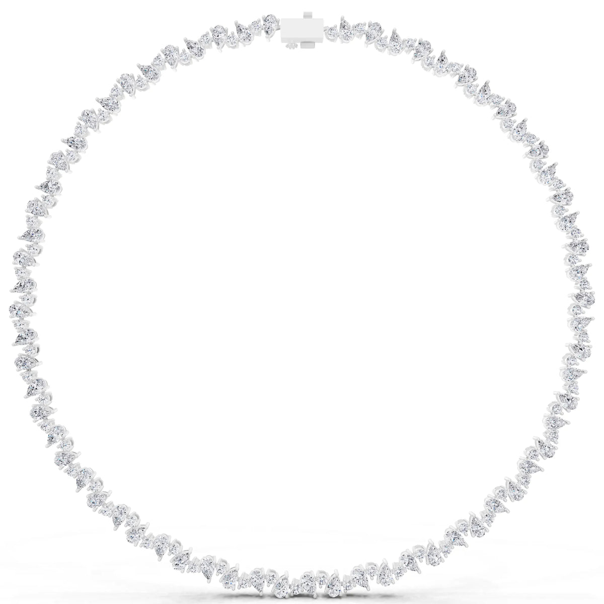 Pear Round Teardrop Lab Grown Diamond Pendant Necklace