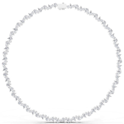 Pear Round Teardrop Lab Grown Diamond Pendant Necklace