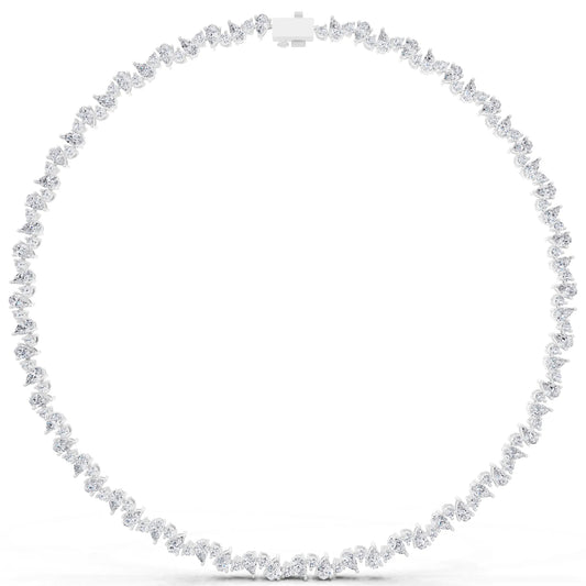 Pear Round Teardrop Lab Grown Diamond Pendant Necklace