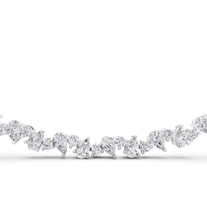 Pear Round Teardrop Lab Grown Diamond Pendant Necklace, view 4