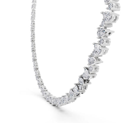 Pear Round Teardrop Lab Grown Diamond Pendant Necklace, view 6