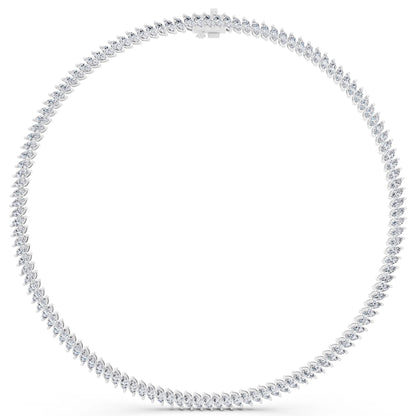 Statement Marquise Oval Cut Brilliant Lab Grown Diamond Necklace