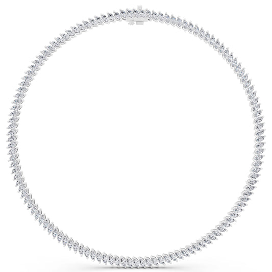 Statement Marquise Oval Cut Brilliant Lab Grown Diamond Necklace