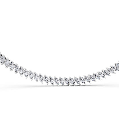Statement Marquise Oval Cut Brilliant Lab Grown Diamond Necklace, view 2