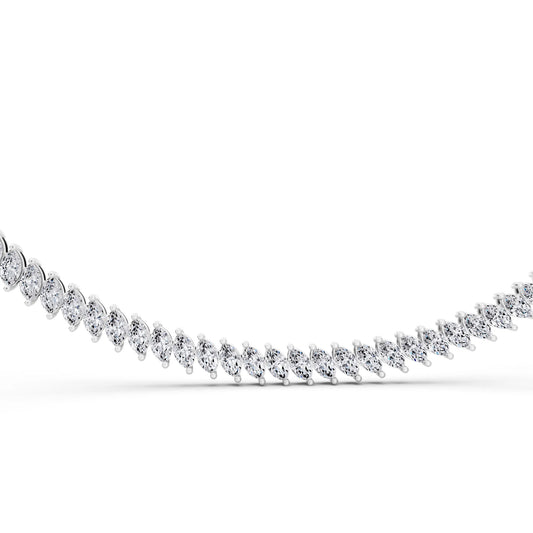 Statement Marquise Oval Cut Brilliant Lab Grown Diamond Necklace, view 2
