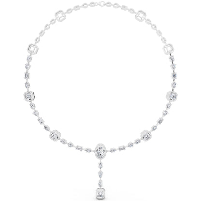 Halo Cascading Lab Grown Diamond Pendant Necklace