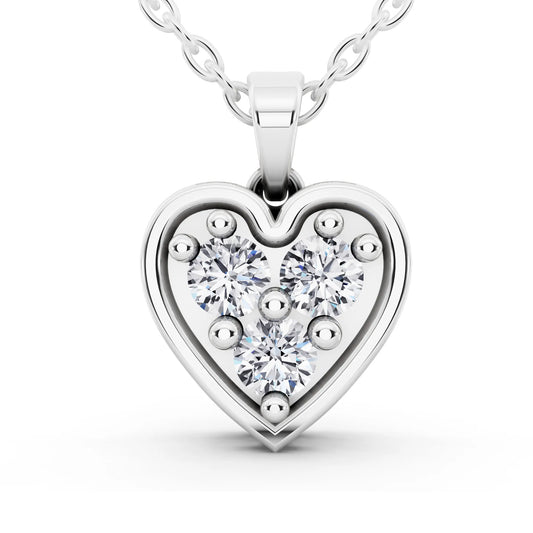 Heart Lab Grown Diamond Cluster Pendant
