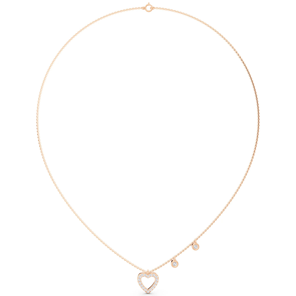 Romantic Heart Brilliant Lab Grown Diamond Necklace