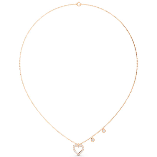 Romantic Heart Brilliant Lab Grown Diamond Necklace
