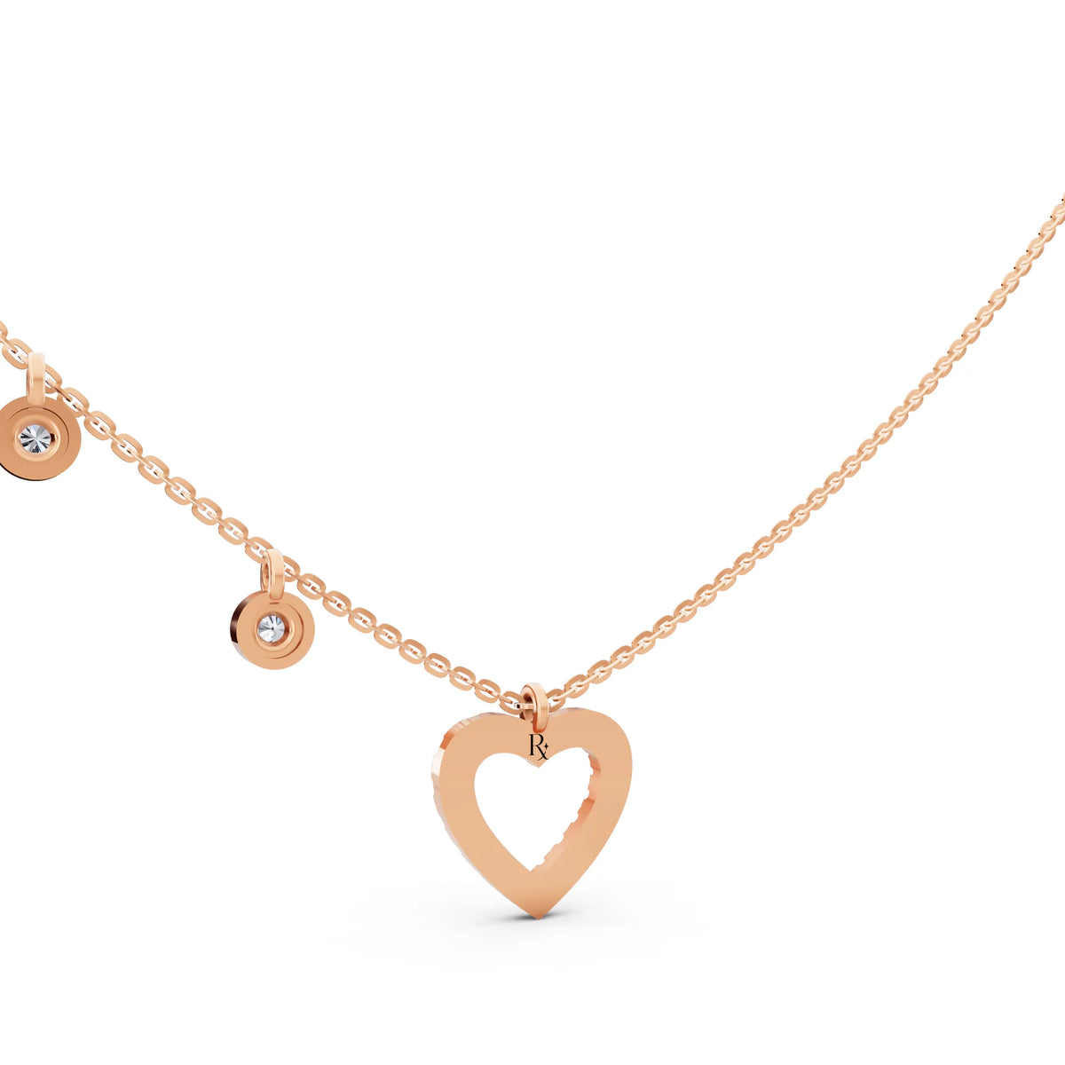 Romantic Heart Brilliant Lab Grown Diamond Necklace, view 6