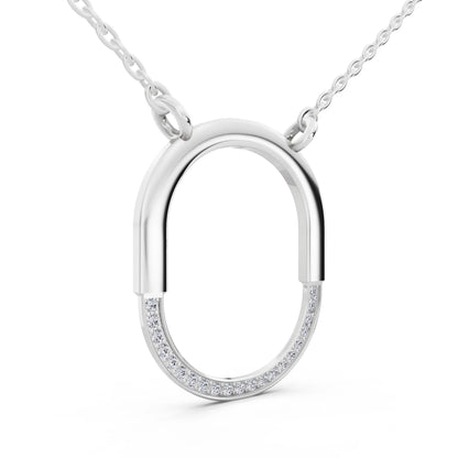 Open Oval Lab Grown Diamond Pendant