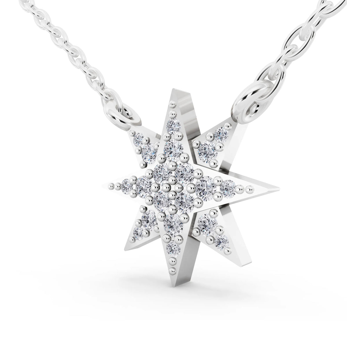 Star Lab Grown Diamond Pendant, view 4