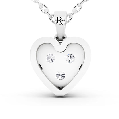 Heart Lab Grown Diamond Cluster Pendant, view 5