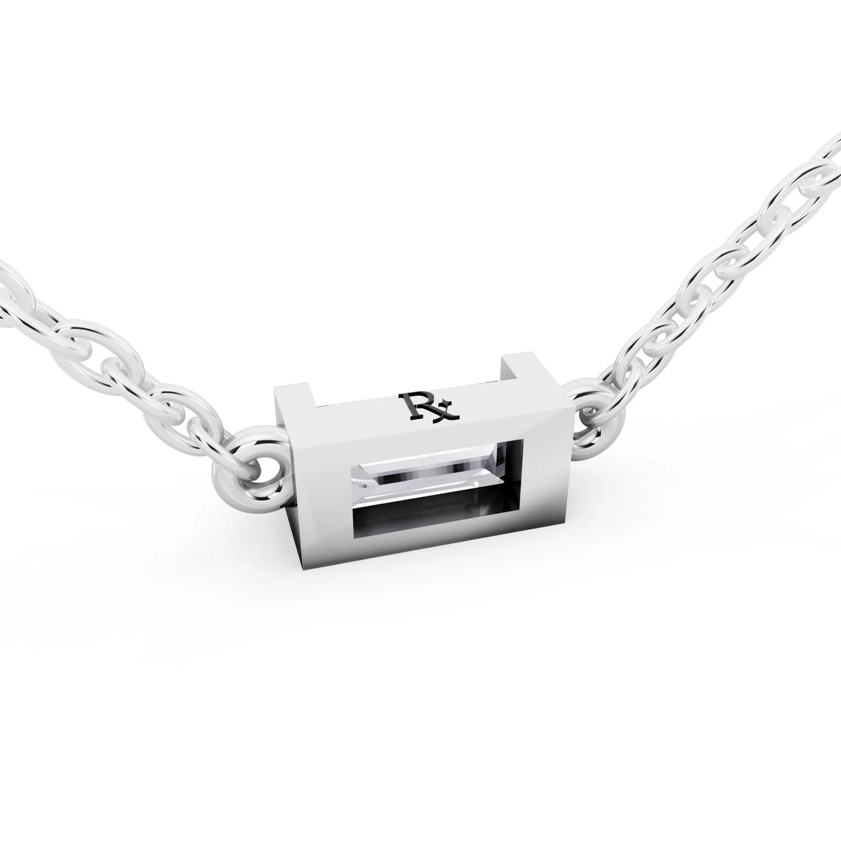 Emerald Lab Grown Diamond Bar Pendant, view 5
