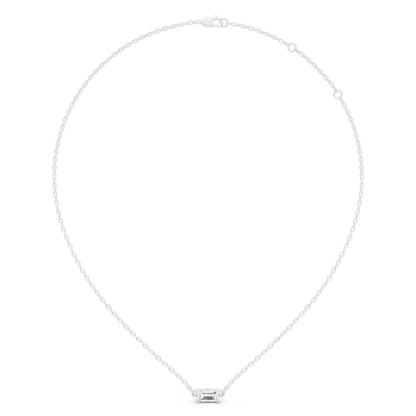 Emerald Lab Grown Diamond Bar Pendant, view 6