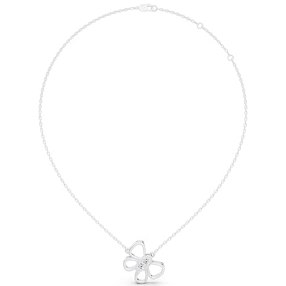 Floral Bow Lab Grown Diamond Pendant, view 6