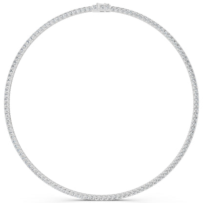Round Line Lab Grown Diamond Tennis Chain Necklace