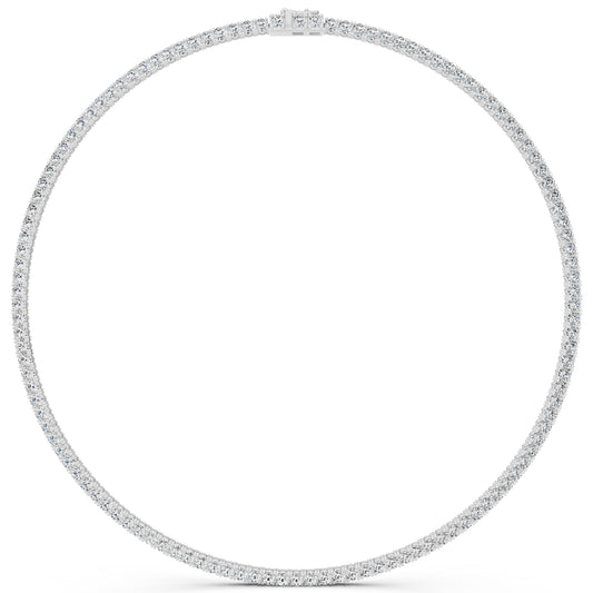 Round Line Lab Grown Diamond Tennis Chain Necklace