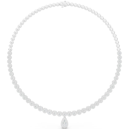 Timeless Round Teardrop Lab Grown Diamond Pendant Necklace