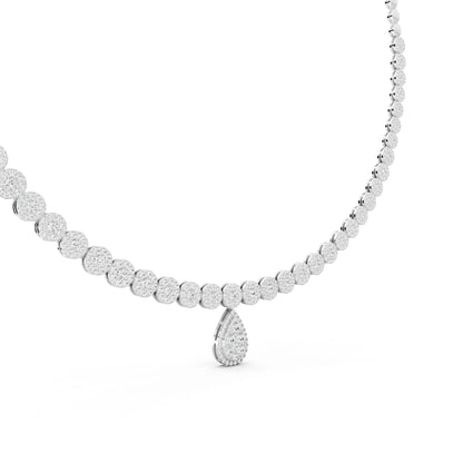 Timeless Round Teardrop Lab Grown Diamond Pendant Necklace, view 5
