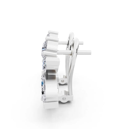 Lab Grown Diamond Multi-Stone Earrings, right side view
