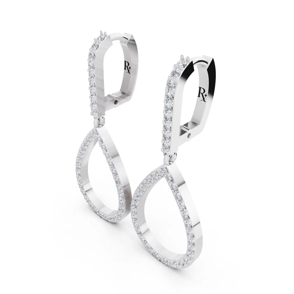 Lab Grown Diamond Teardrop Pave Earrings, campaign image