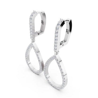 Lab Grown Diamond Teardrop Pave Earrings, campaign image