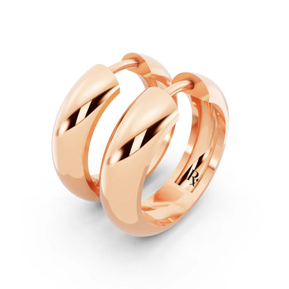Rose Gold Polished Hoop Earrings, campaign image