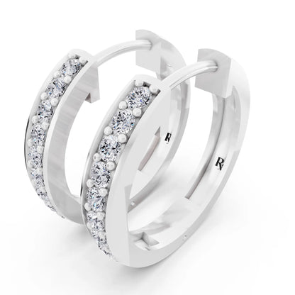 Lab Grown Diamond Climber Earrings, campaign image