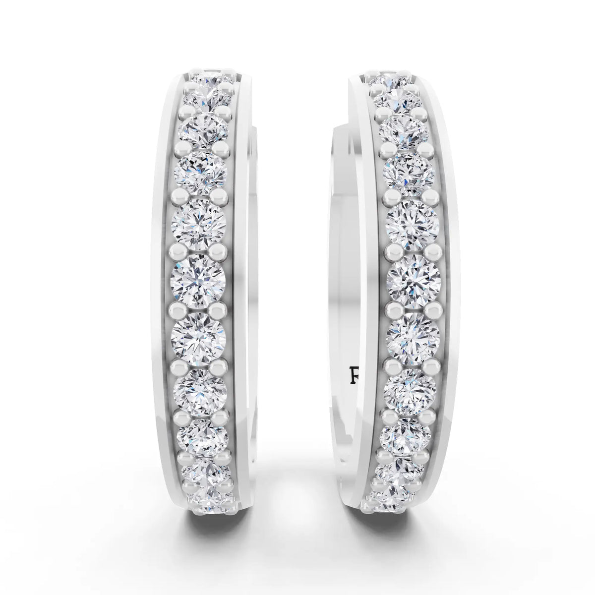 Lab Grown Diamond Climber Earrings, front view