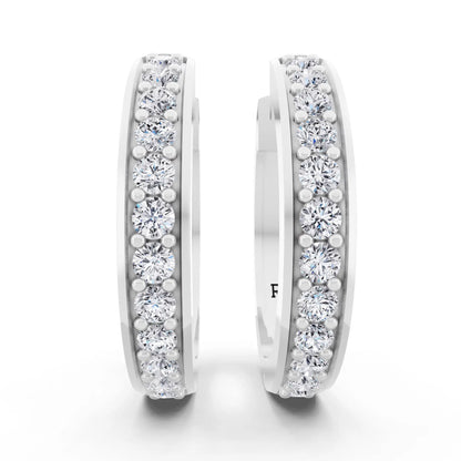 Lab Grown Diamond Climber Earrings, front view