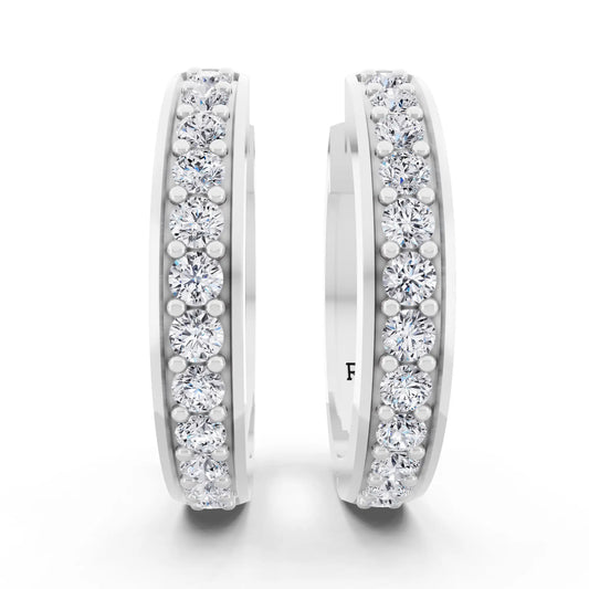 Lab Grown Diamond Climber Earrings, front view