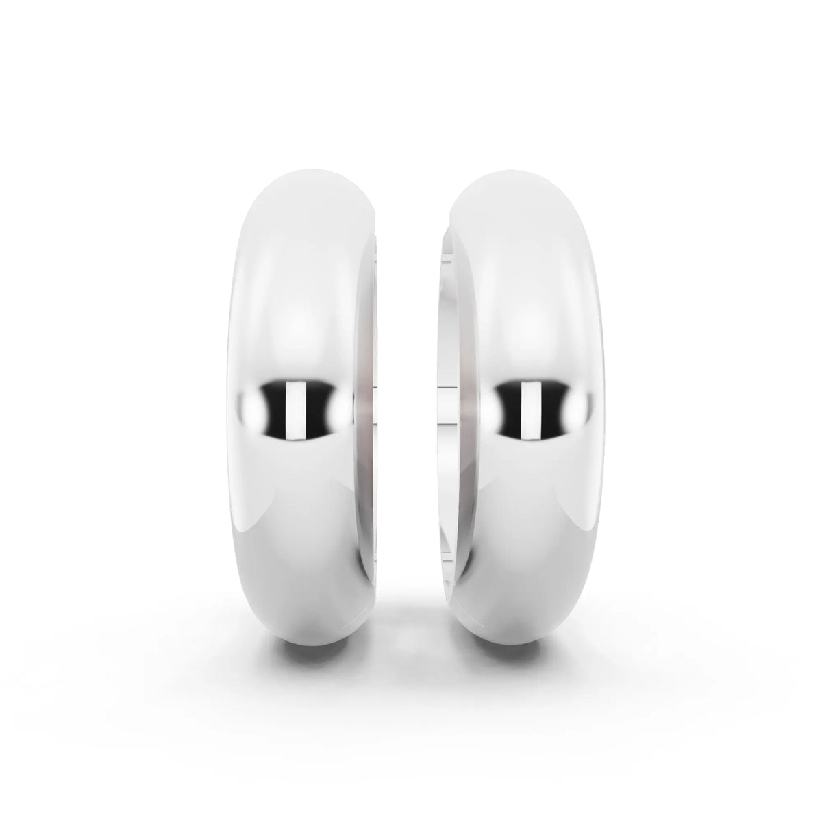 Polished Hoop Earrings, front view