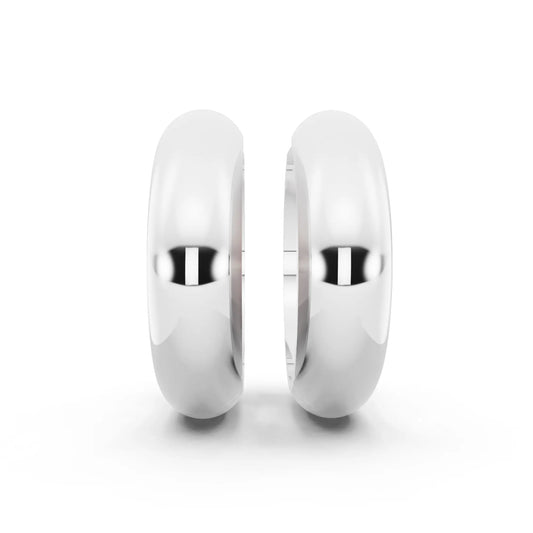 Polished Hoop Earrings, front view