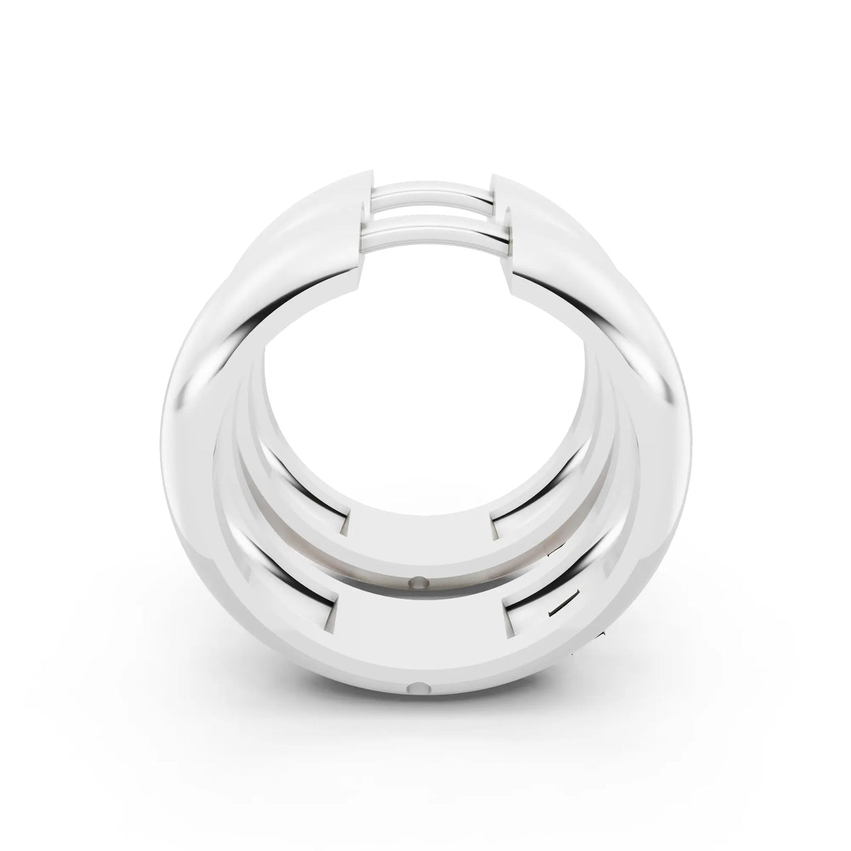 Polished Hoop Earrings, right side view