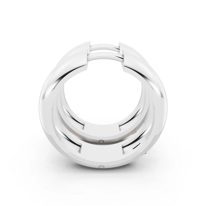 Polished Hoop Earrings, right side view