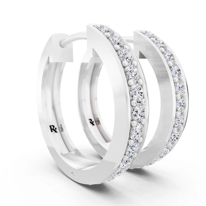 Lab Grown Diamond Climber Earrings, top view