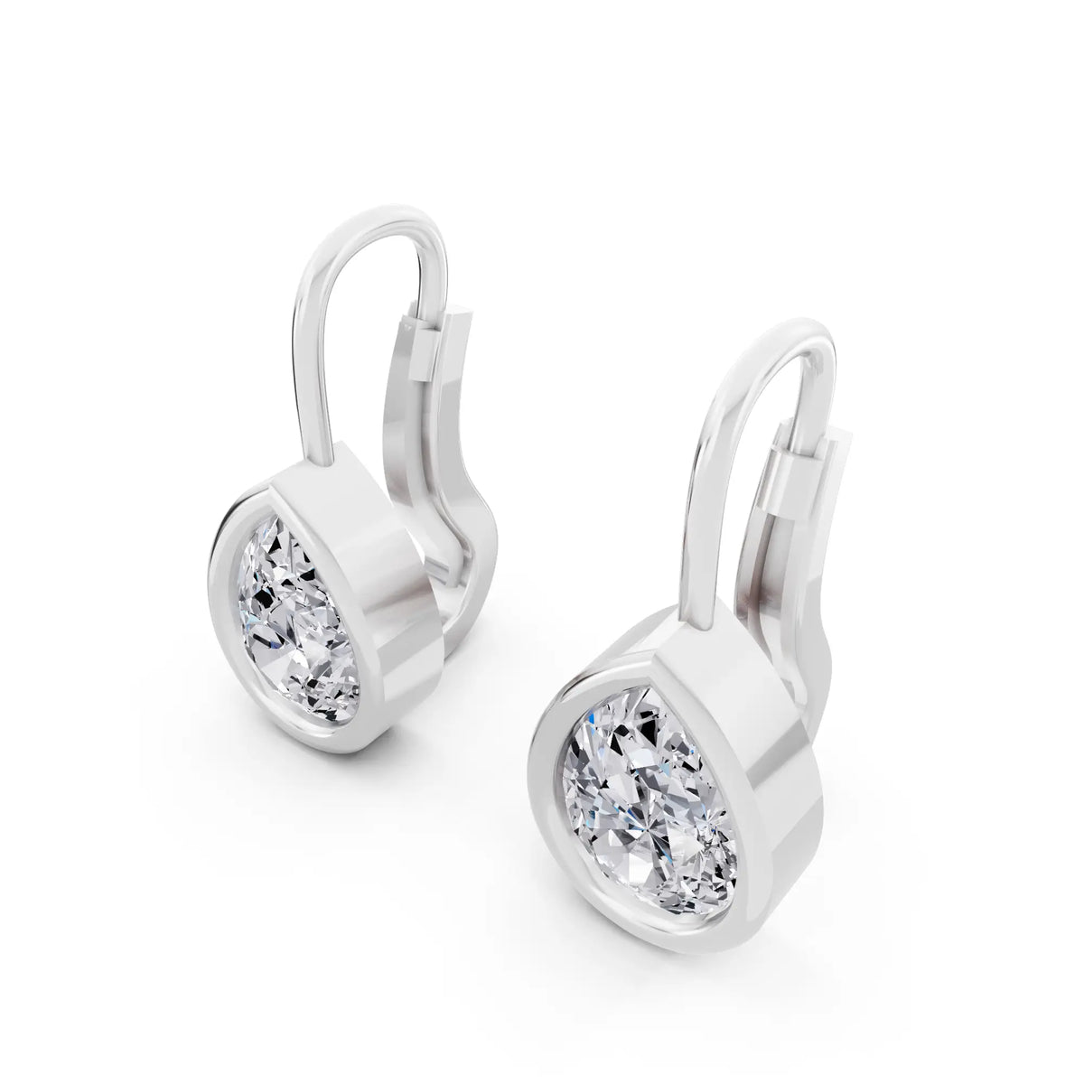 Lab Grown Diamond Pear Drop Earrings, campaign image