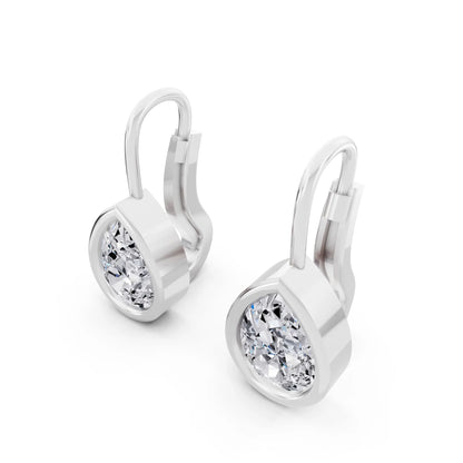 Lab Grown Diamond Pear Drop Earrings, campaign image