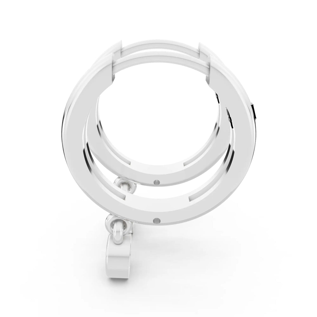 Lab Grown Diamond Charm Hoop Earrings, right side view