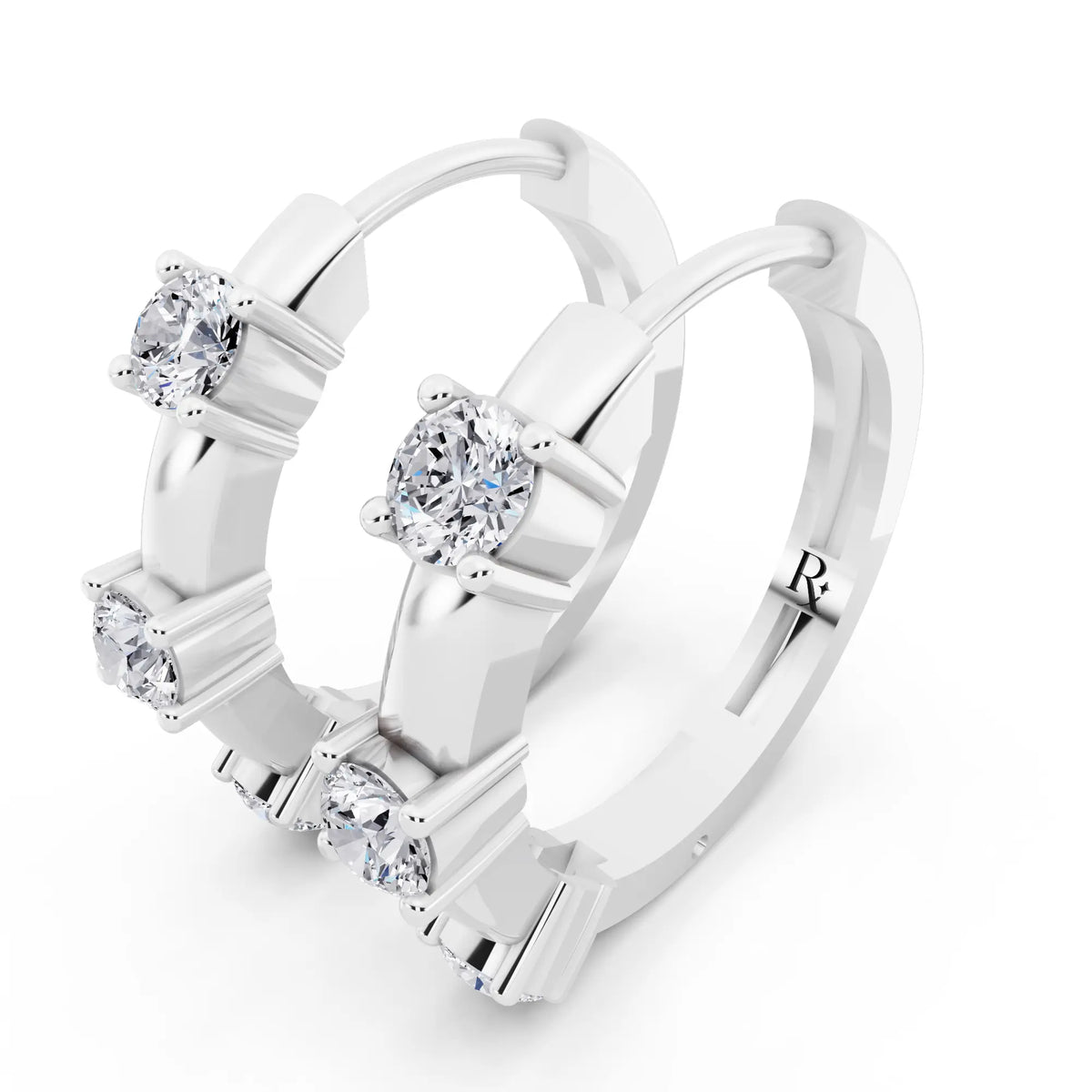 Lab Grown Diamond Hoop Earrings, campaign image