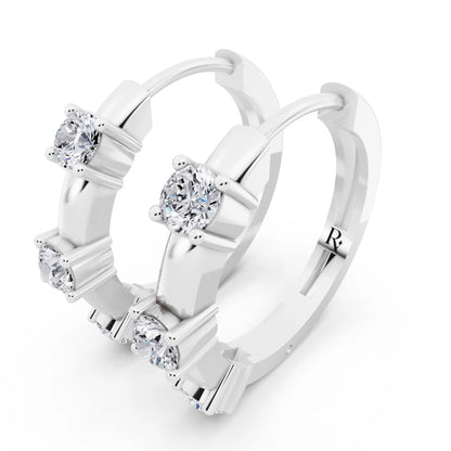 Lab Grown Diamond Hoop Earrings, campaign image